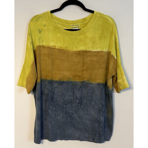 Heyne Bogut Women's 3 Med Tie Dye Short Sleeve T-Shirt Hand Crafted Hippie Retro